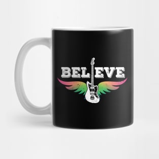 Believe Colorful Guitar Wings Offset Style Electric Guitar Mug